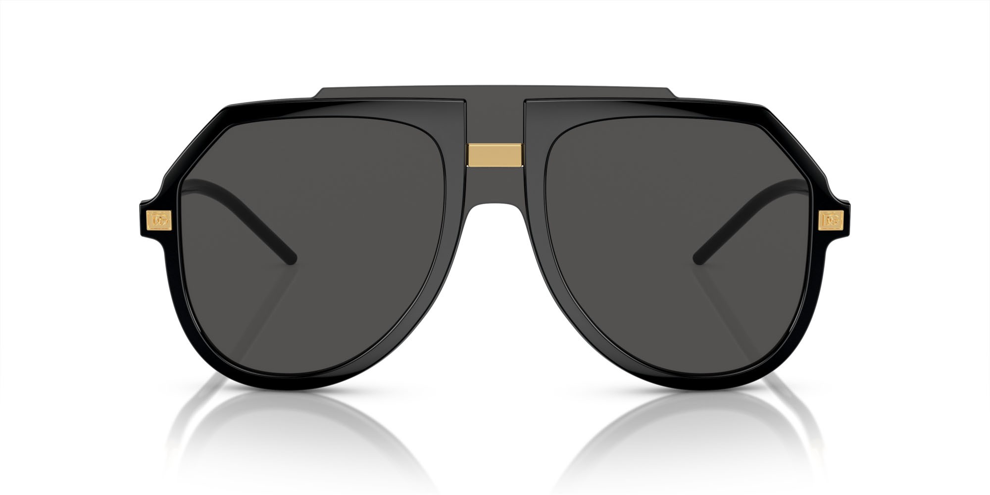 Sunglasses Dolce & Gabbana DG 6195 (501/87) color nero shape aviator lenses grigio scuro