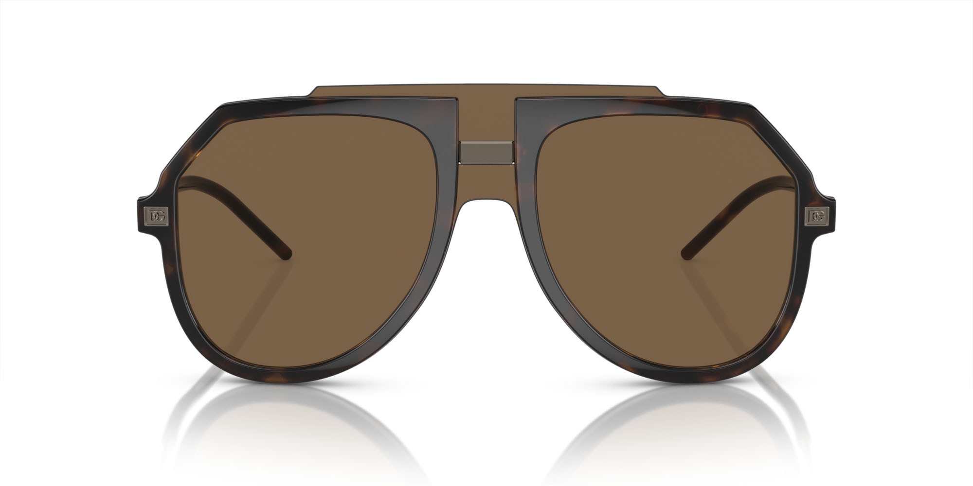 Sonnenbrillen Dolce & Gabbana DG 6195 (502/73) farbe havana form aviator gläser marrone scuro