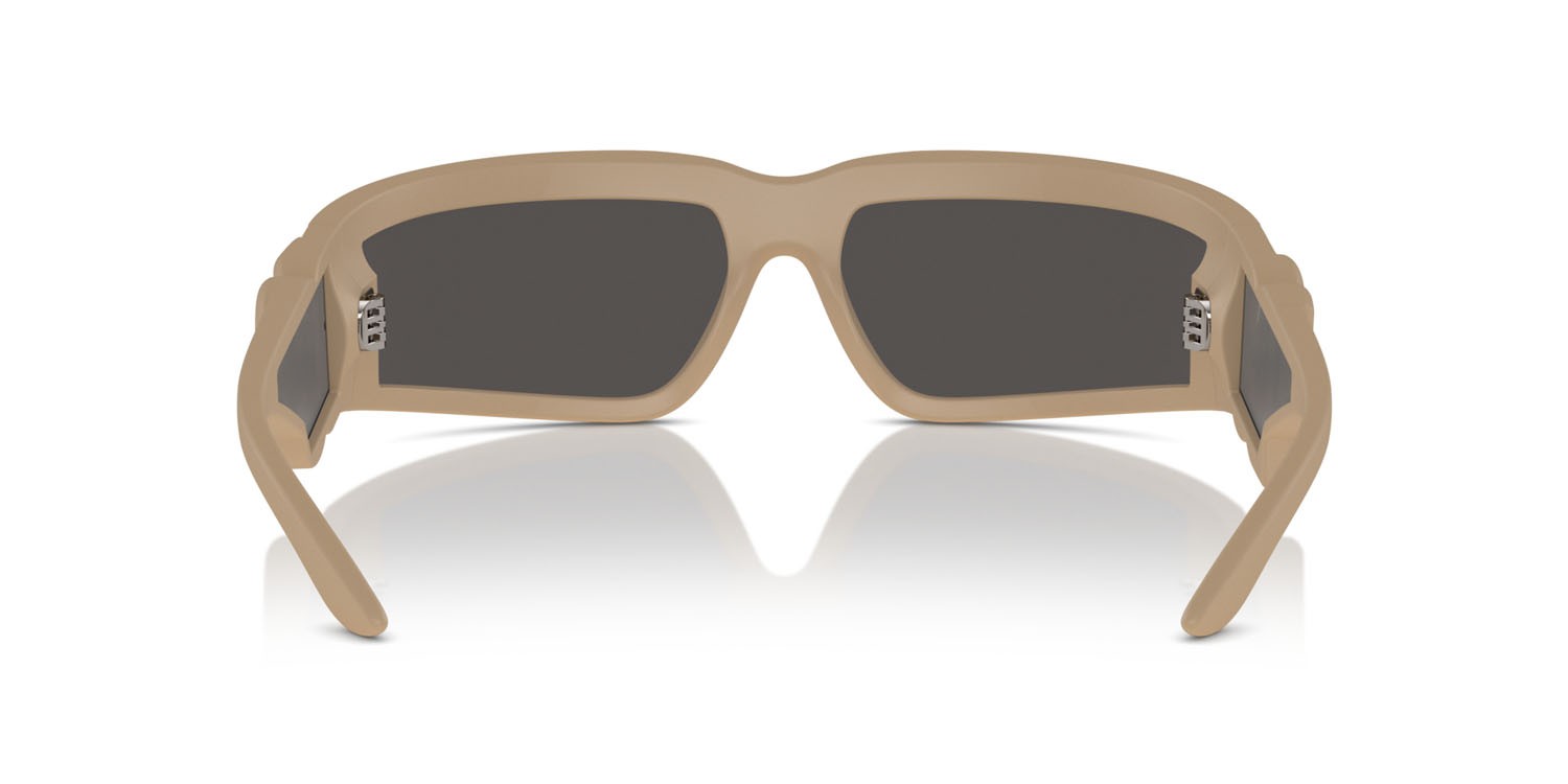 Occhiali da sole Dolce & Gabbana DG 6198 (329287) colore rubberized beige forma rettangolare lenti grigio scuro