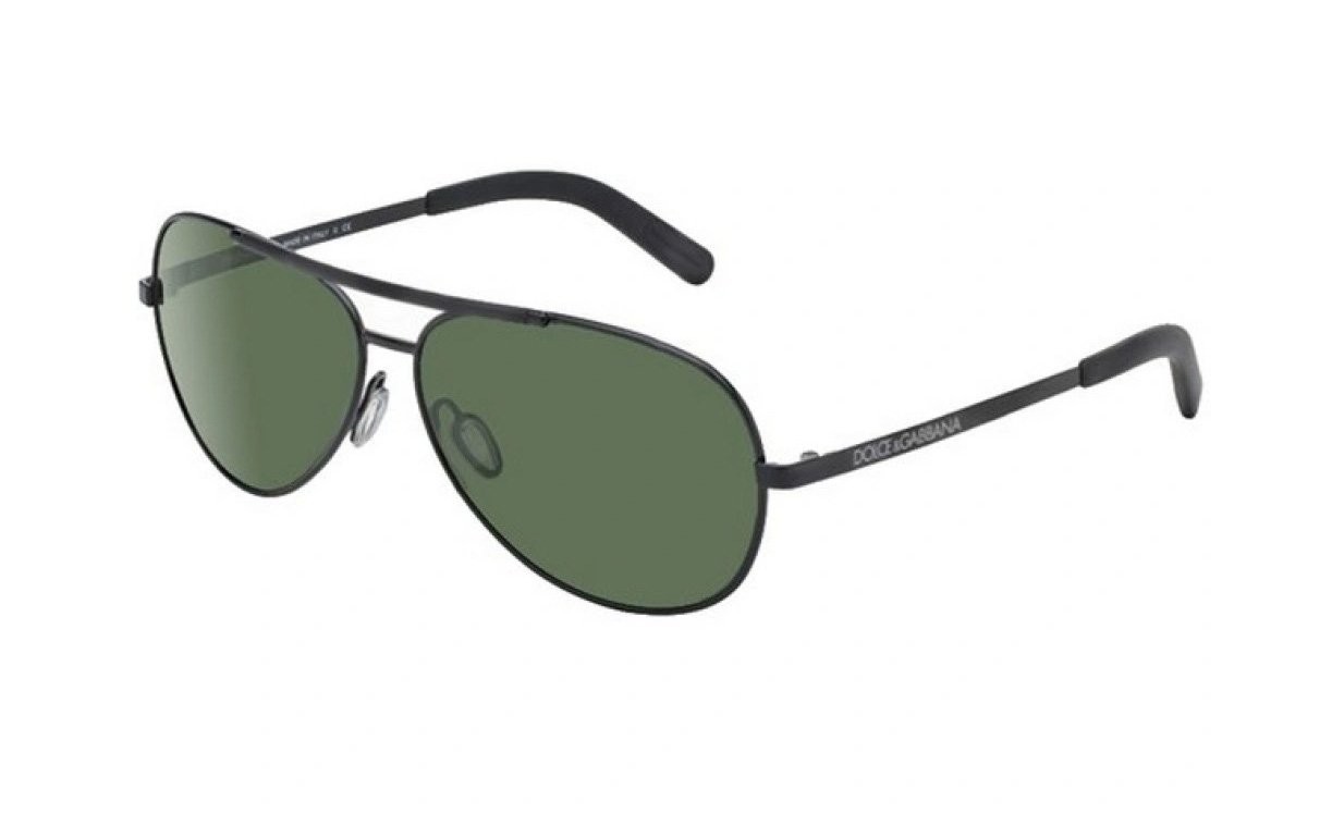 Occhiali da sole Dolce & Gabbana DG 2141 (01/71) colore nero forma quadrato lenti grigio verde