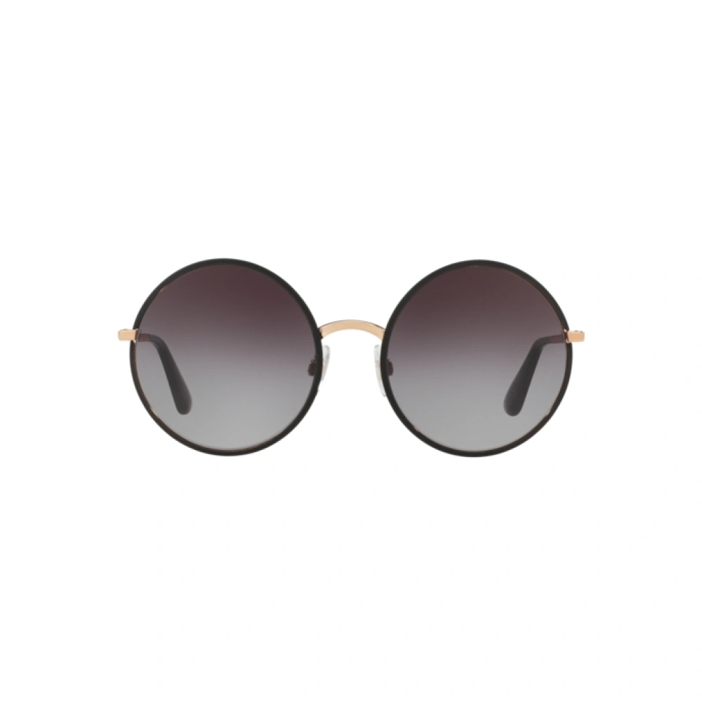 Sunglasses Dolce & Gabbana DG 2155 (12968G) color matte black shape round lenses grey gradient