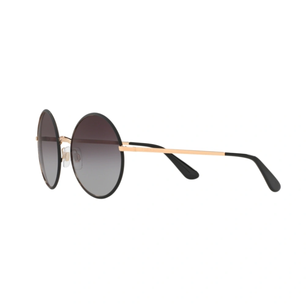 Sunglasses Dolce & Gabbana DG 2155 (12968G) color matte black shape round lenses grey gradient
