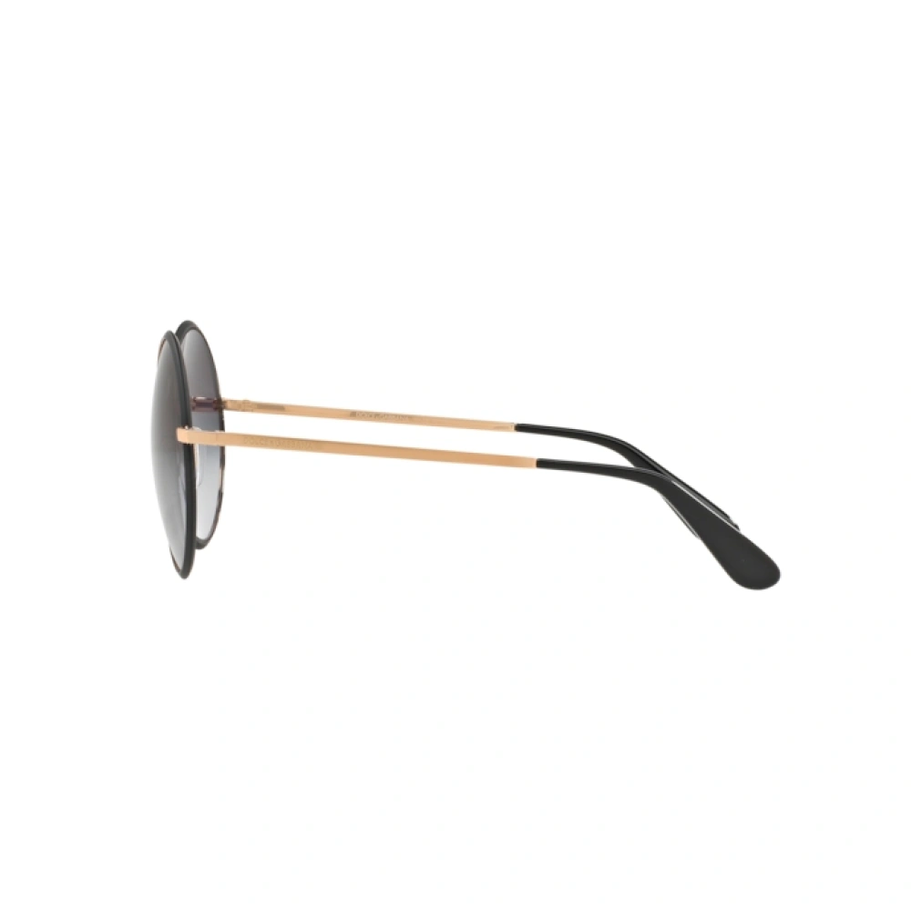 Sunglasses Dolce & Gabbana DG 2155 (12968G) color matte black shape round lenses grey gradient