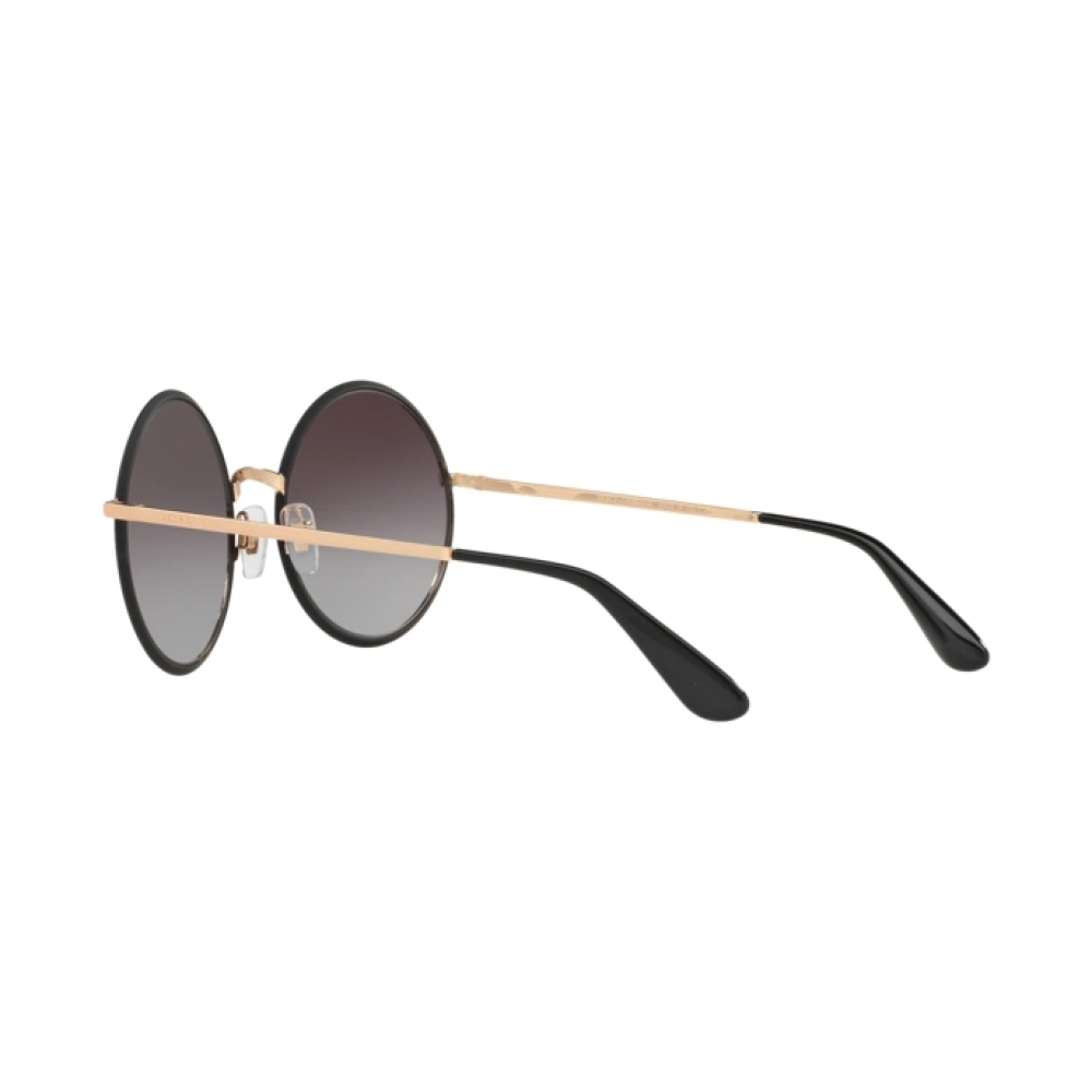 Sunglasses Dolce & Gabbana DG 2155 (12968G) color matte black shape round lenses grey gradient