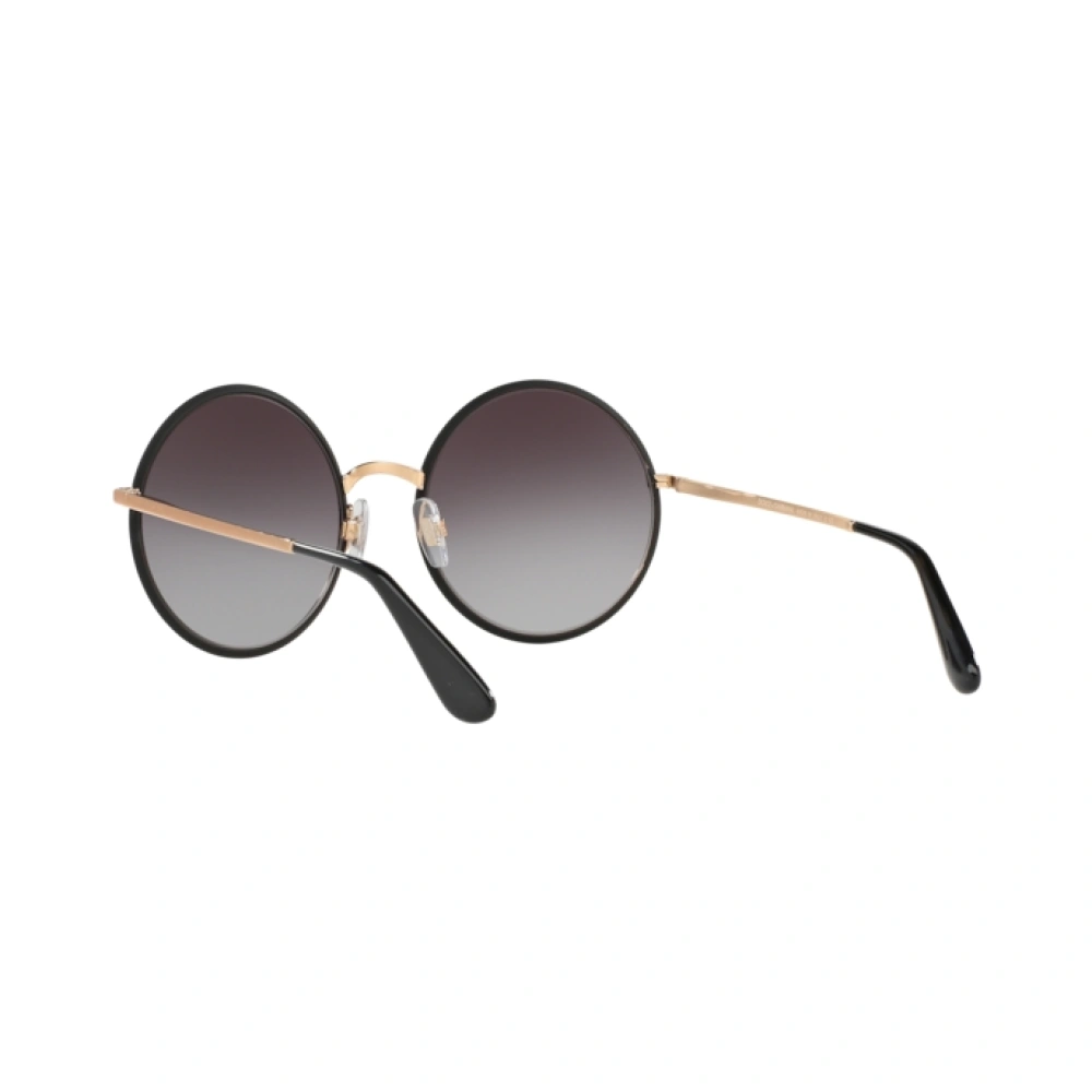Sunglasses Dolce & Gabbana DG 2155 (12968G) color matte black shape round lenses grey gradient