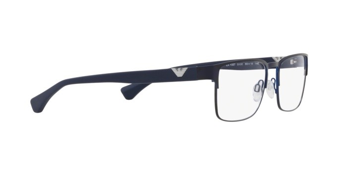 Occhiali da vista Emporio Armani EA 1027 (3100) colore matte blue forma quadrato lenti demo lens