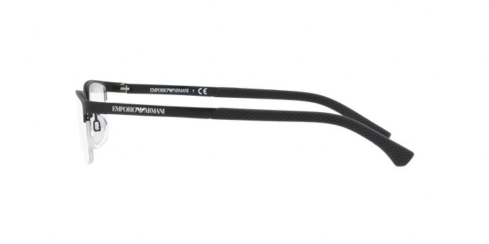 Brillen Emporio Armani EA 1041 (3175) farbe black rubber form rechteckig gläser demo lens