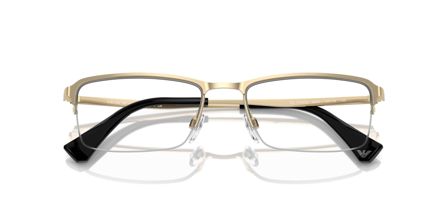 Brillen Emporio Armani EA 1044TD (3003) farbe oro pallido lucido form rechteckig gläser lente demo