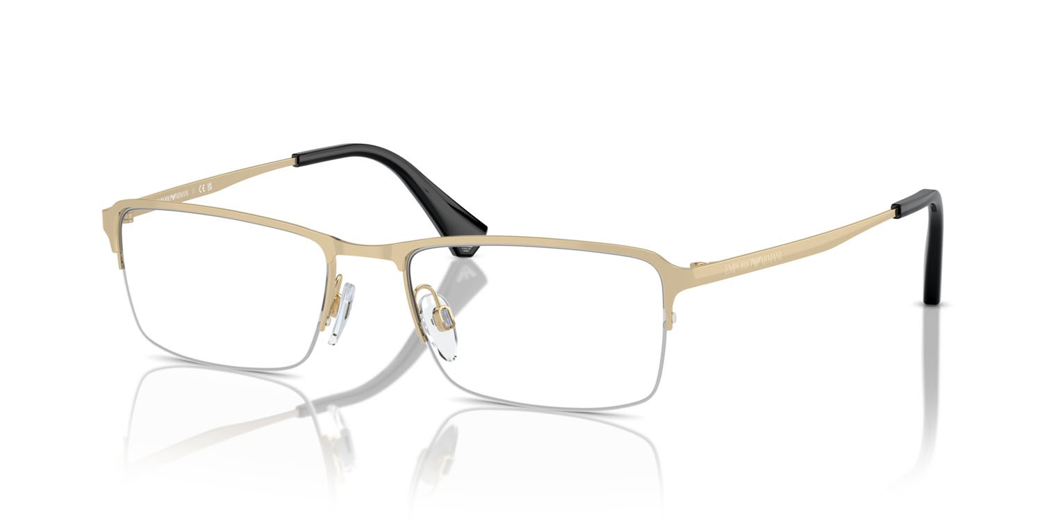 Brillen Emporio Armani EA 1044TD (3003) farbe oro pallido lucido form rechteckig gläser lente demo