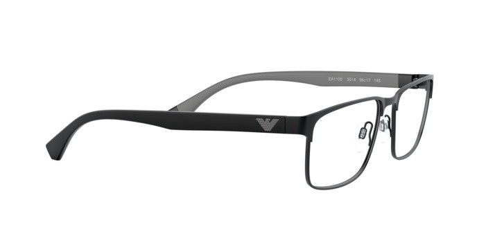 Occhiali da vista Emporio Armani EA 1105 (3014) colore matte black forma rettangolare lenti demo lens