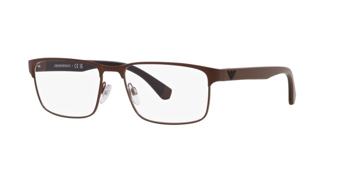 Brillen Emporio Armani EA 1105 (3020) farbe marrone opaco form rechteckig gläser lente demo