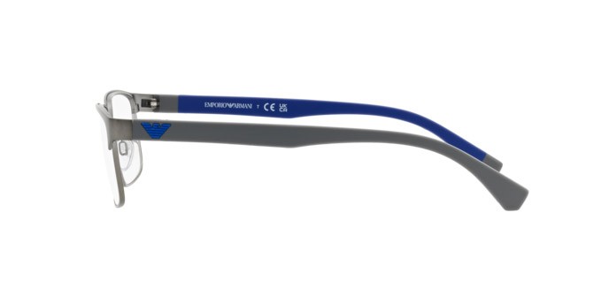 Occhiali da vista Emporio Armani EA 1105 (3095) colore gunmetal opaco forma rettangolare lenti lente demo