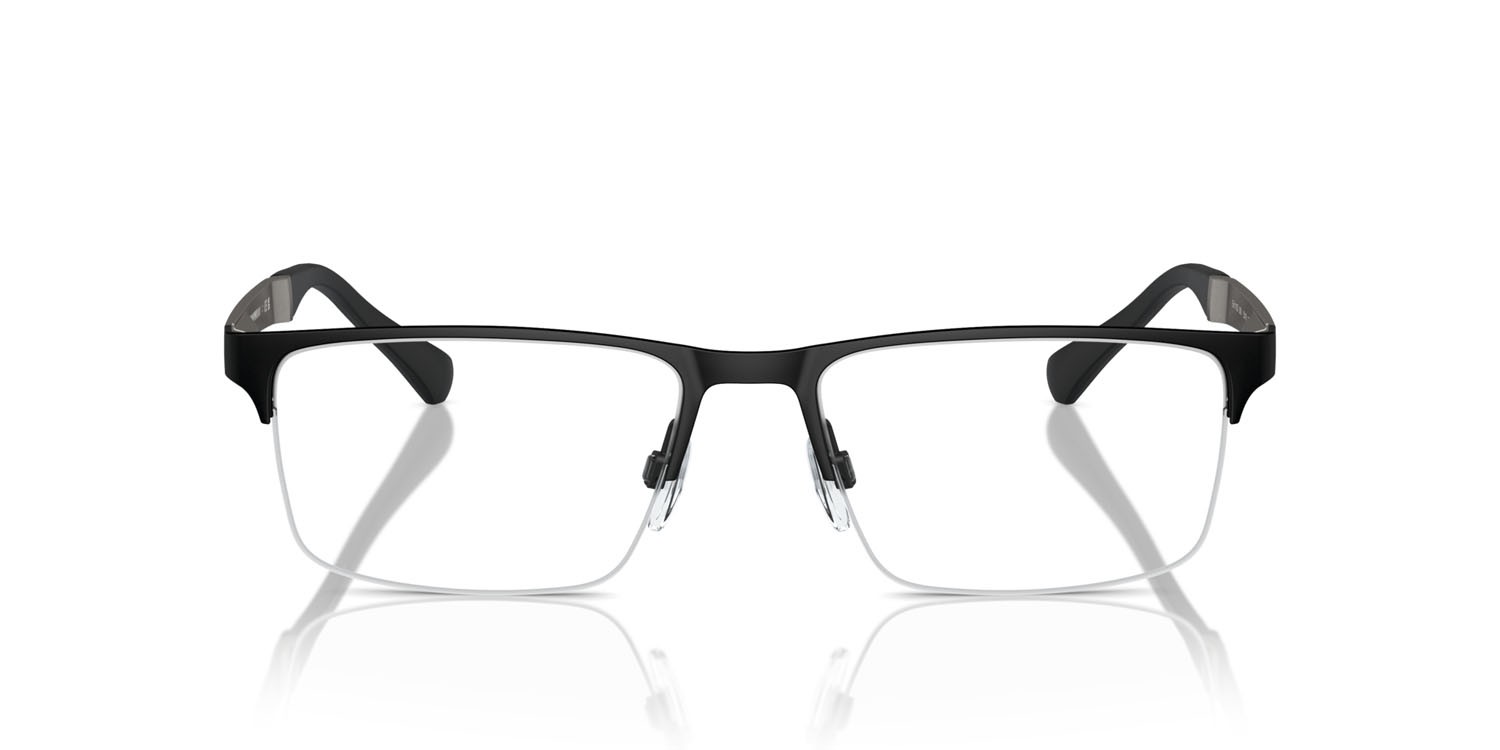 Brillen Emporio Armani EA 1110D (3001) farbe nero opaco form rechteckig gläser lente demo