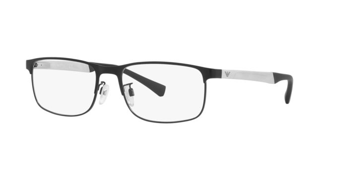 Brillen Emporio Armani EA 1112 (3094) farbe matte black form rechteckig gläser demo lens