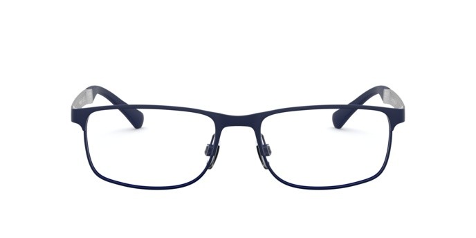 Brillen Emporio Armani EA 1112 (3131) farbe blue rubber form rechteckig gläser demo lens