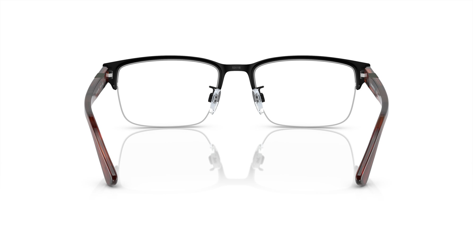 Occhiali da vista Emporio Armani EA 1129 (3192) colore nero opaco forma rettangolare lenti lente demo
