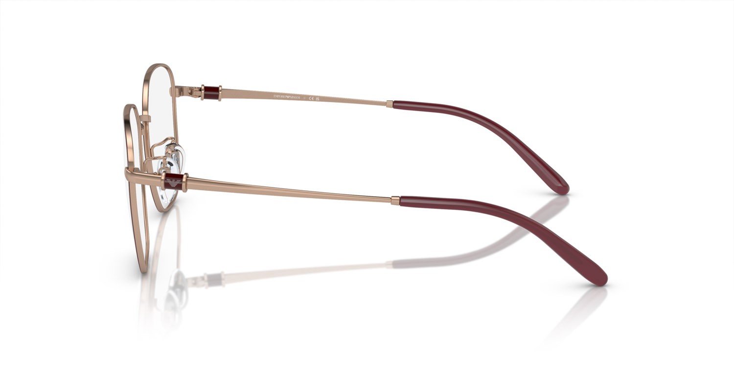 Occhiali da vista Emporio Armani EA 1134D (3334) colore oro rose/bordeaux forma quadrato lenti lente demo