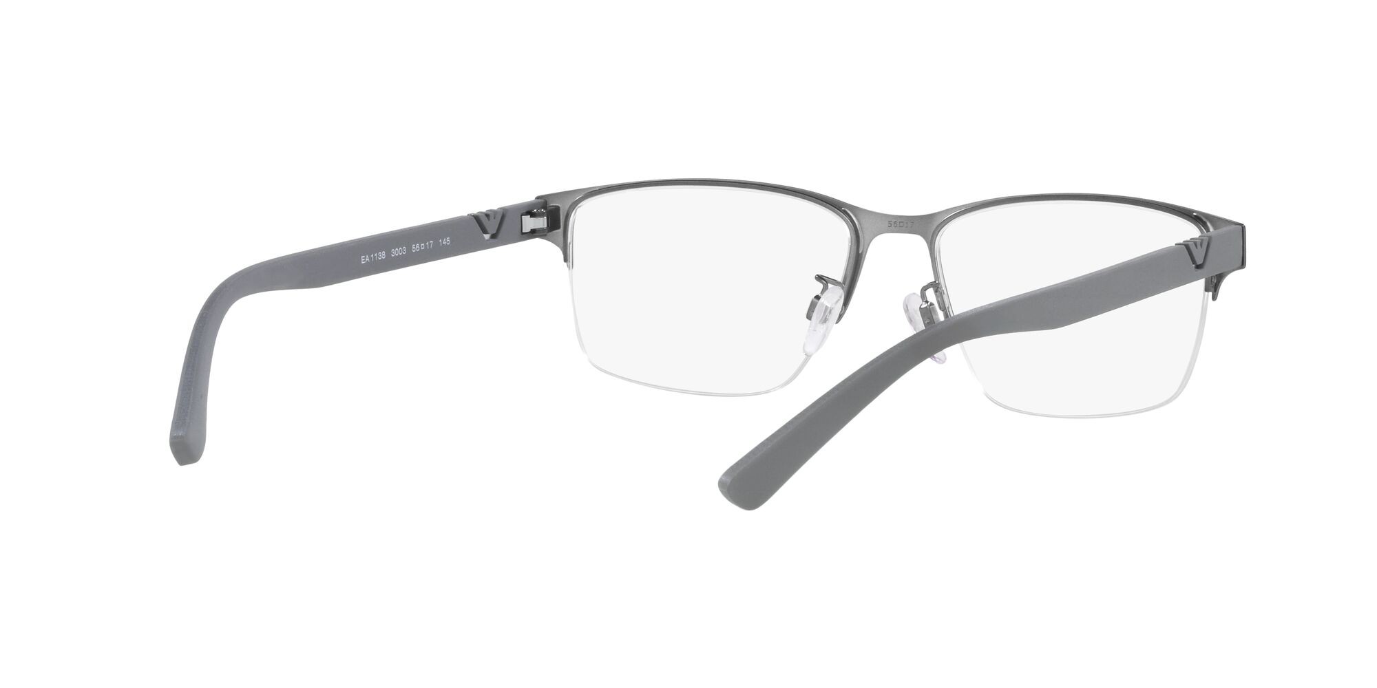 Brillen Emporio Armani EA 1138 (3003) farbe gunmetal opaco form quadratisch gläser lente demo