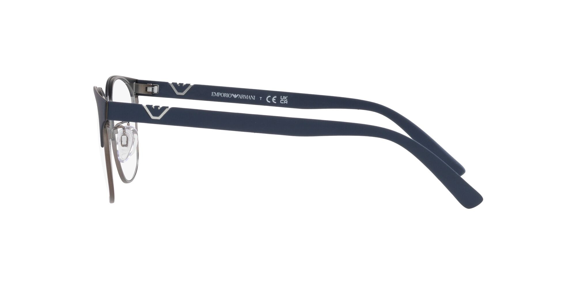 Brillen Emporio Armani EA 1139 (3162) farbe blu opaco/gunmetal form quadratisch gläser lente demo