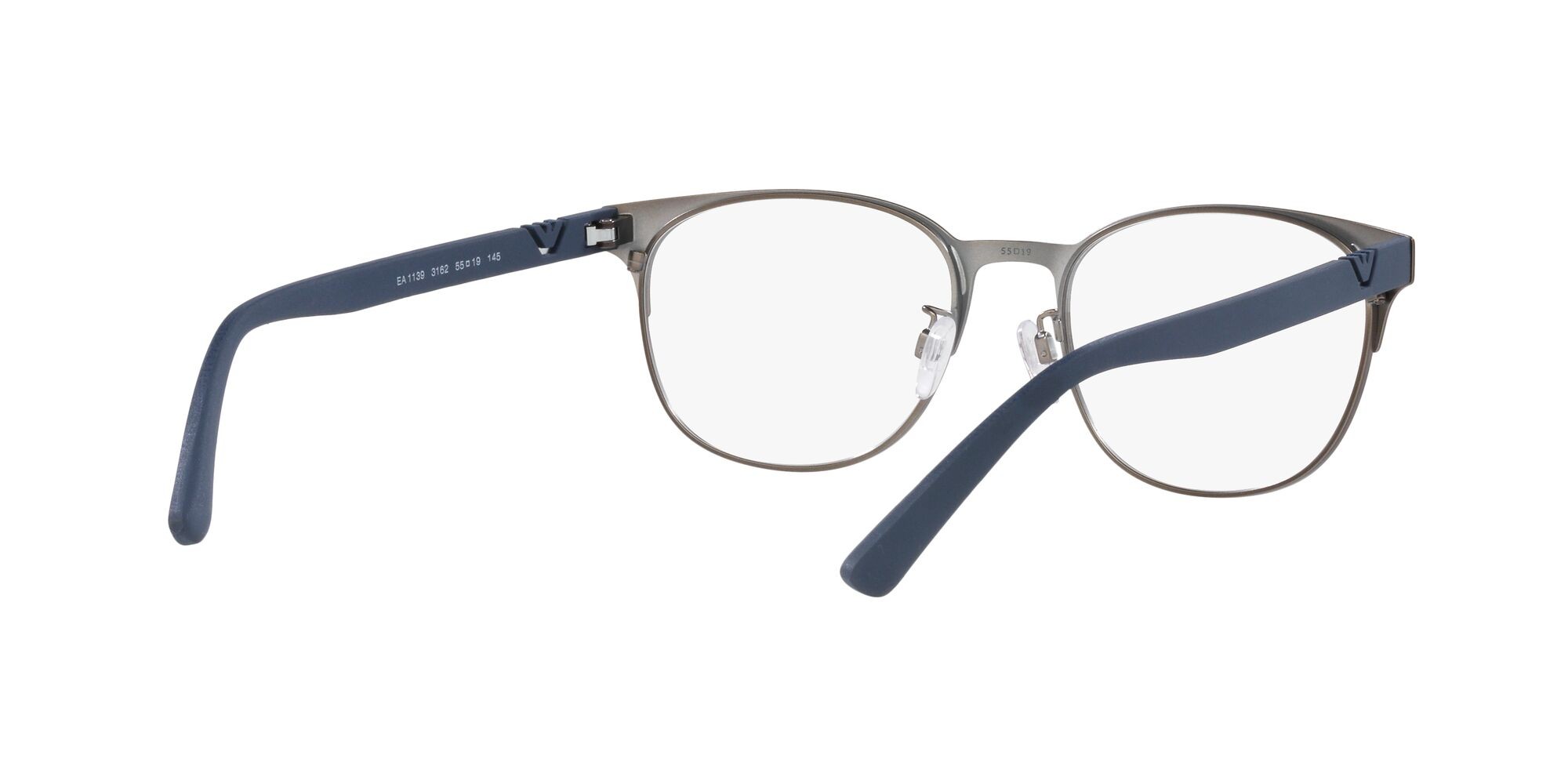 Brillen Emporio Armani EA 1139 (3162) farbe blu opaco/gunmetal form quadratisch gläser lente demo