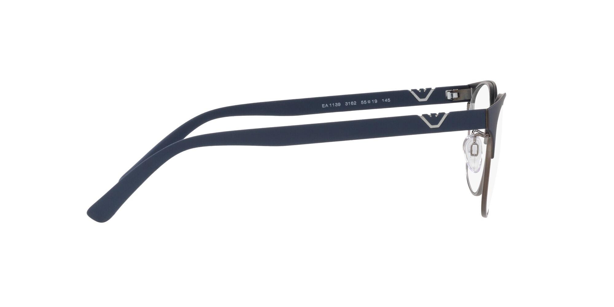 Brillen Emporio Armani EA 1139 (3162) farbe blu opaco/gunmetal form quadratisch gläser lente demo