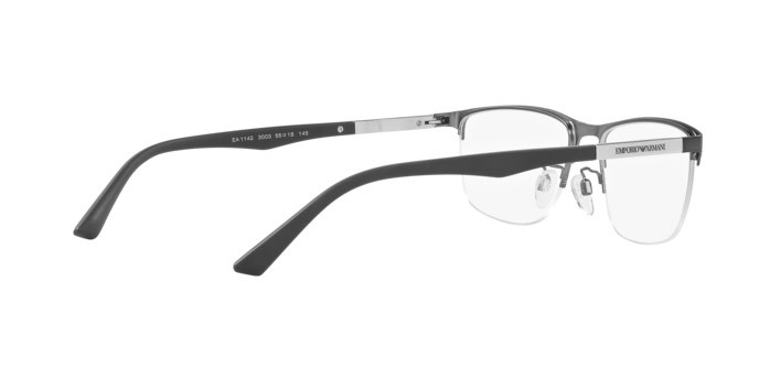 Brillen Emporio Armani EA 1142 (3003) farbe gunmetal opaco form quadratisch gläser lente demo