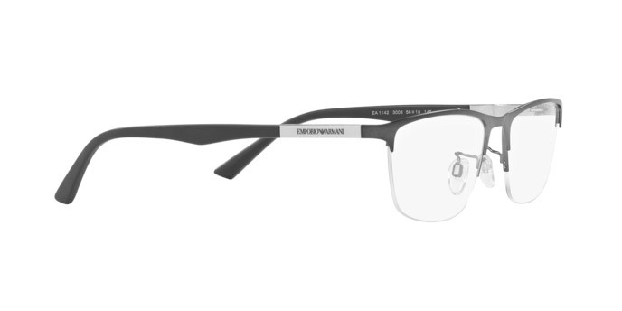 Brillen Emporio Armani EA 1142 (3003) farbe gunmetal opaco form quadratisch gläser lente demo