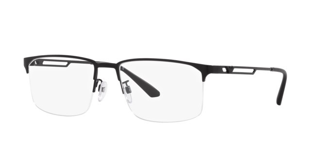 Occhiali da vista Emporio Armani EA 1143 (3001) colore nero opaco forma quadrato lenti lente demo