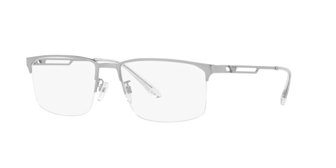Brillen Emporio Armani EA 1143 (3045) farbe argento opaco form quadratisch gläser lente demo