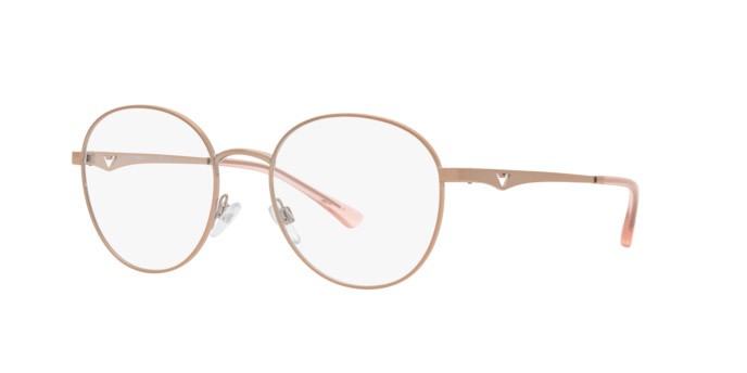 Eyeglasses Emporio Armani EA 1144 (3011) color rose gold lucido shape square lenses lente demo