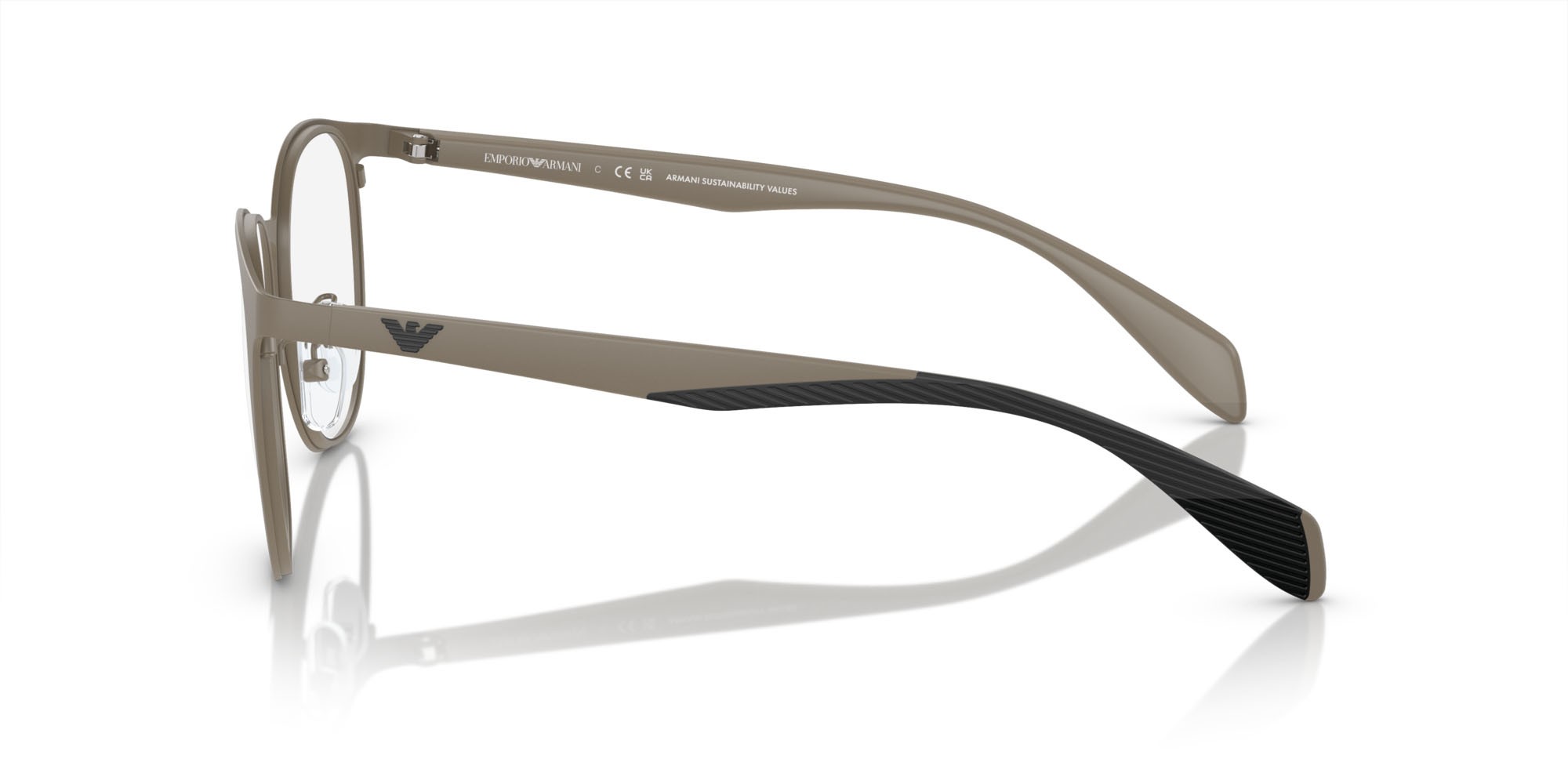 Brillen Emporio Armani EA 1148 (3298) farbe fango opaco form pantos gläser lente demo