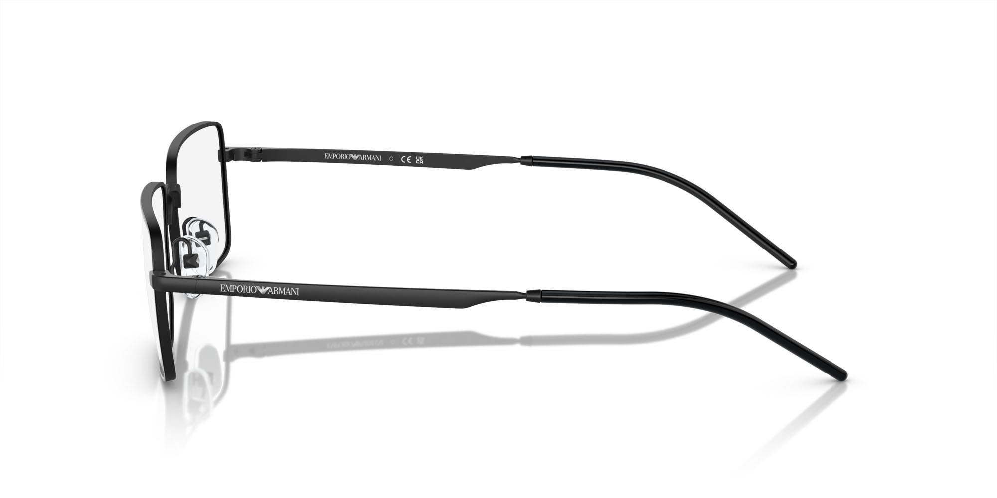 Occhiali da vista Emporio Armani EA 1153 (3001) colore nero opaco forma rettangolare lenti lente demo