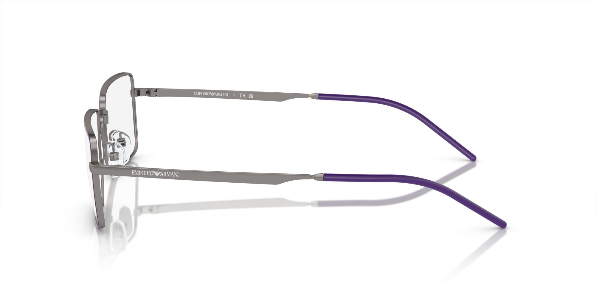 Brillen Emporio Armani EA 1153 (3003) farbe gunmetal opaco form rechteckig gläser lente demo