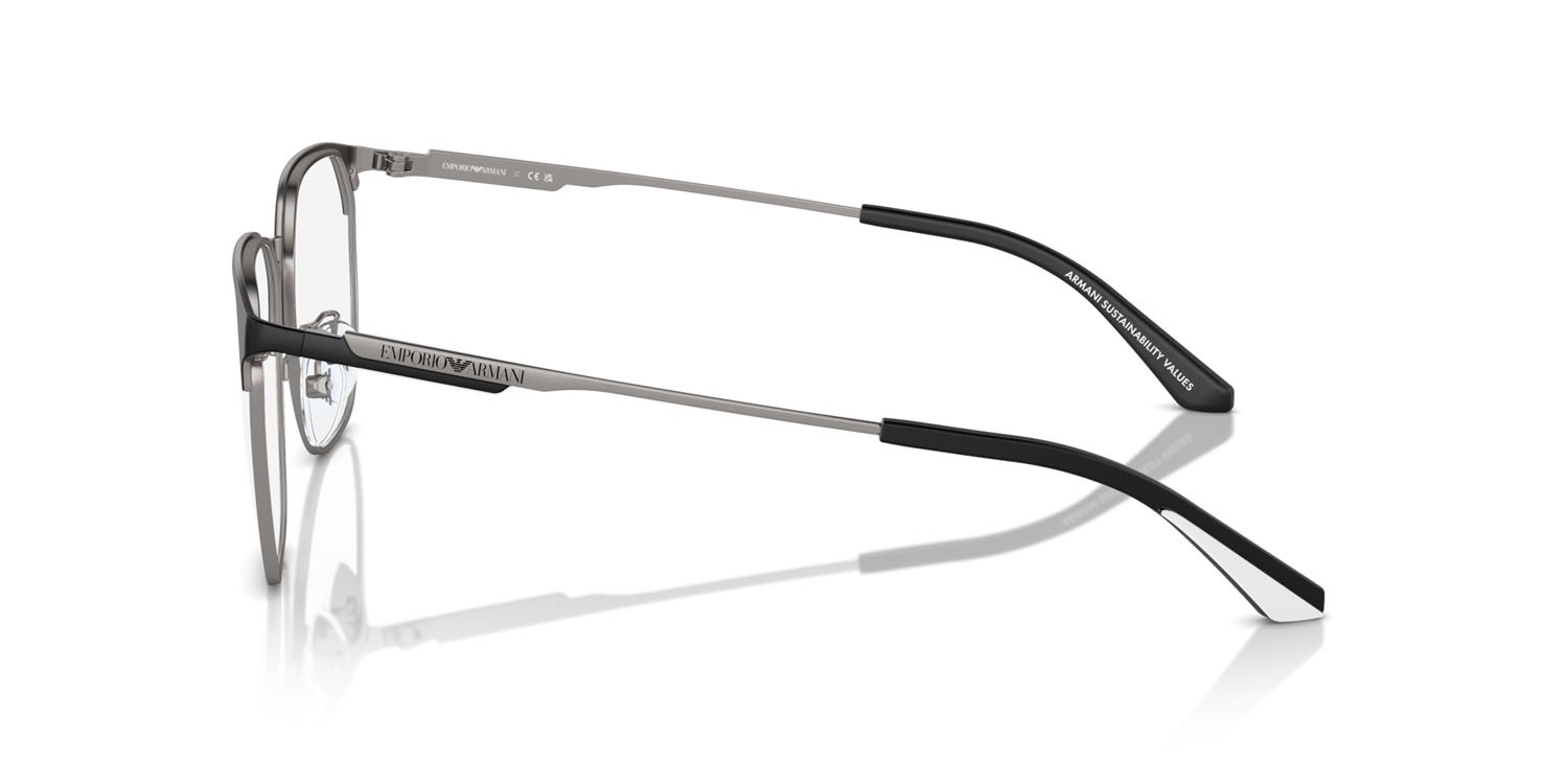 Occhiali da vista Emporio Armani EA 1158D (3001) colore nero opaco/gunmetal forma pantos lenti lente demo