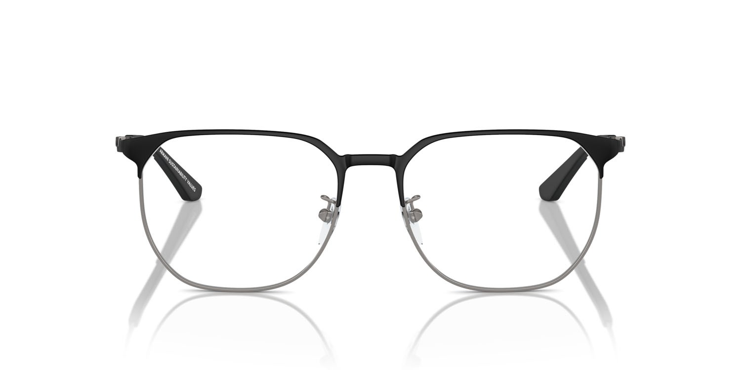 Occhiali da vista Emporio Armani EA 1158D (3001) colore nero opaco/gunmetal forma pantos lenti lente demo