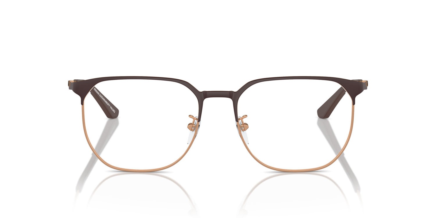 Brillen Emporio Armani EA 1158D (3201) farbe matte brown/rose gold form pantos gläser lente demo