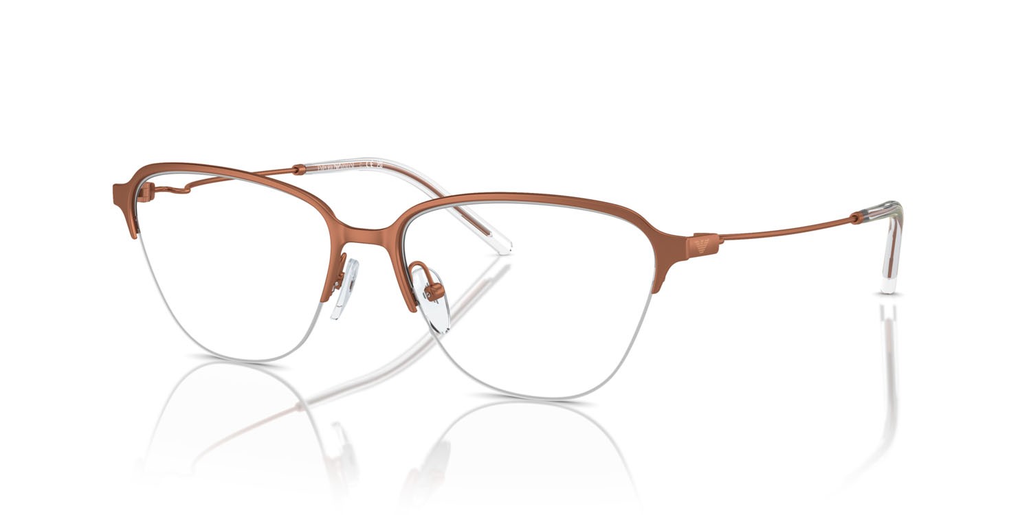 Eyeglasses Emporio Armani EA 1161 (3381) color marrone lucido shape irregular lenses lente demo