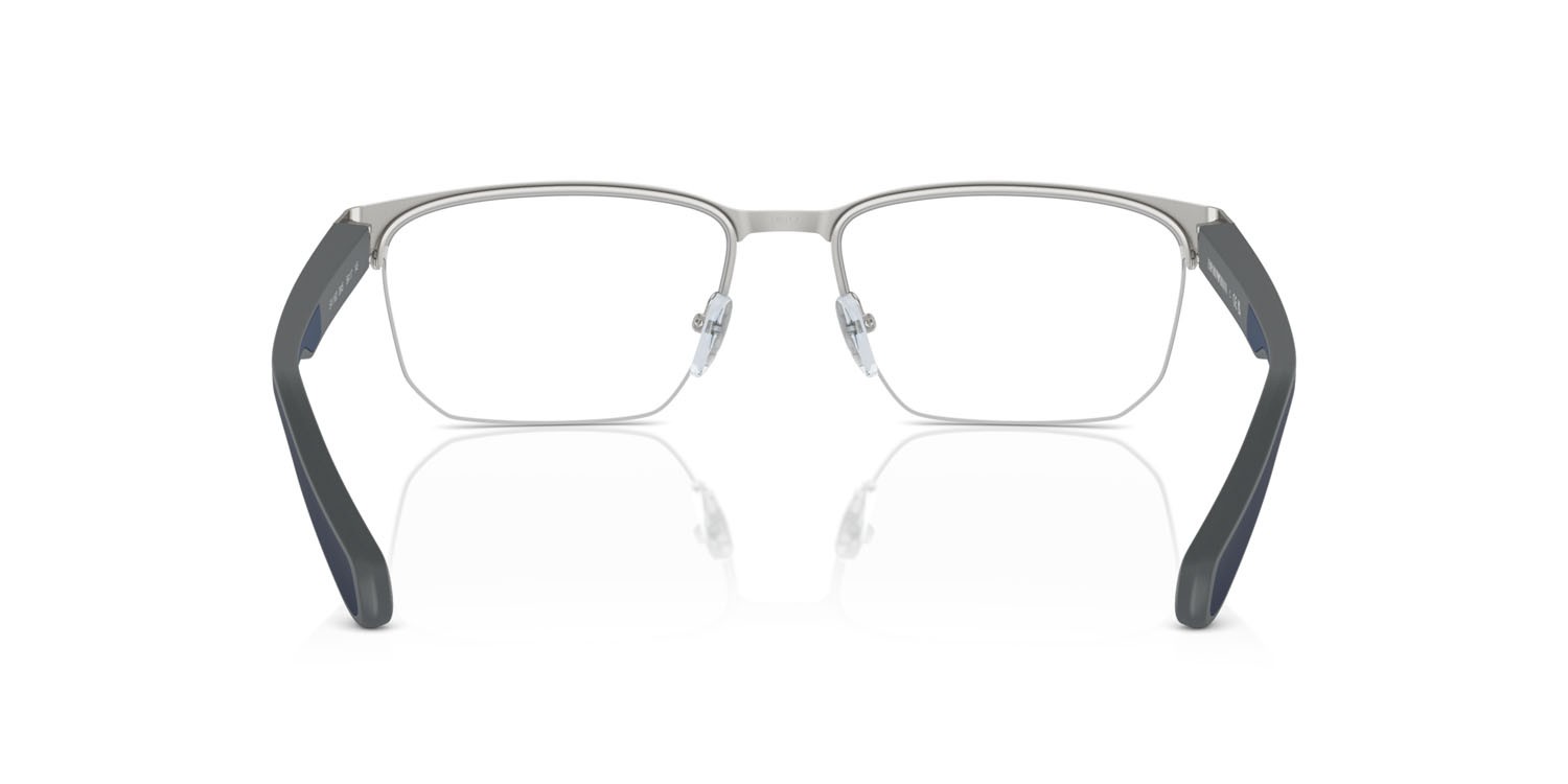 Occhiali da vista Emporio Armani EA 1162 (3045) colore argento opaco forma irregolare lenti lente demo