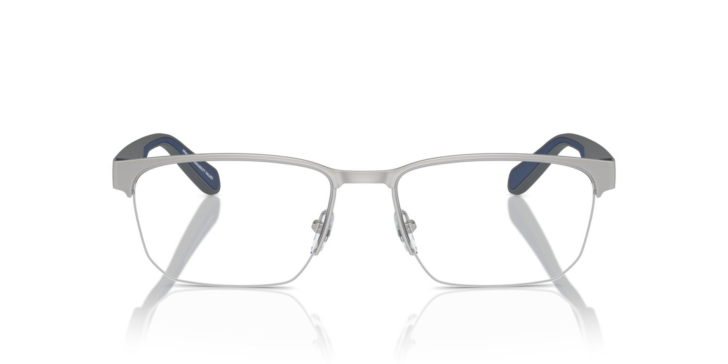 Occhiali da vista Emporio Armani EA 1162 (3045) colore argento opaco forma irregolare lenti lente demo