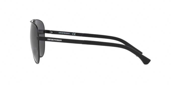 Occhiali da sole Emporio Armani EA 2059 (320387) colore matte black forma aviator lenti grey
