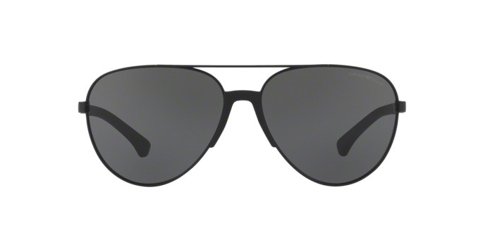 Occhiali da sole Emporio Armani EA 2059 (320387) colore matte black forma aviator lenti grey