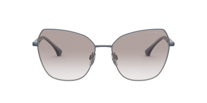 Sonnenbrillen Emporio Armani EA 2095 (331913) farbe matte light blue & silver form cat-eye gläser gradient brown