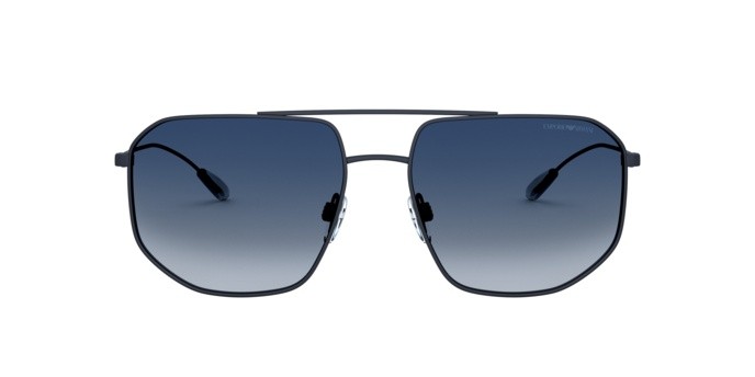 Sonnenbrillen Emporio Armani EA 2097 (30924L) farbe matte blue form quadratisch gläser blue gradient
