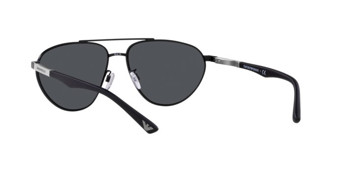 Sonnenbrillen Emporio Armani EA 2125 (300187) farbe matte black form aviator gläser grey