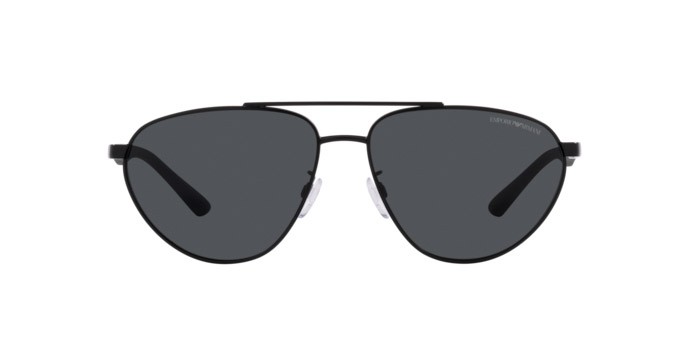 Sonnenbrillen Emporio Armani EA 2125 (300187) farbe matte black form aviator gläser grey