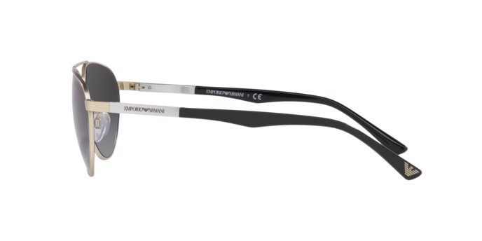 Sonnenbrillen Emporio Armani EA 2125 (30028G) farbe matte pale gold form aviator gläser gradient grey