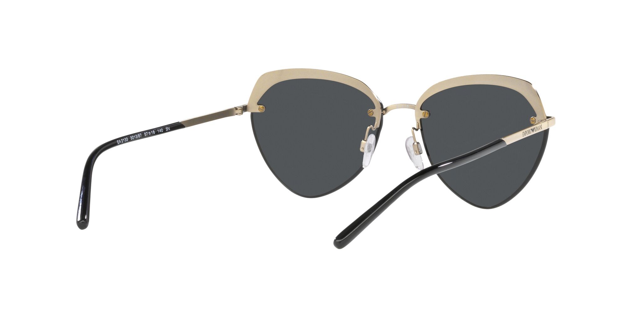 Sonnenbrillen Emporio Armani EA 2133 (301387) farbe oro pallido lucido form pantos gläser grigio scuro