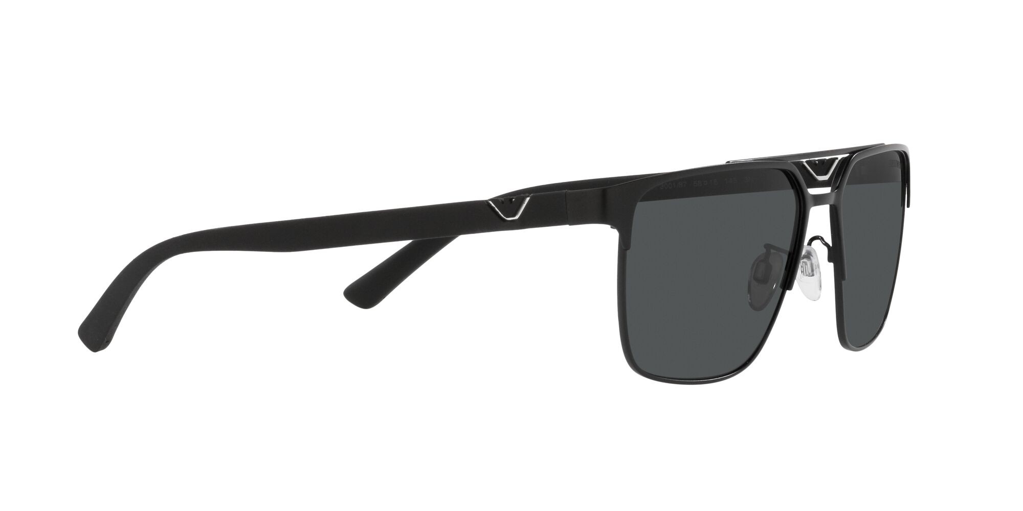 Sonnenbrillen Emporio Armani EA 2134 (300187) farbe nero opaco form quadratisch gläser grigio scuro