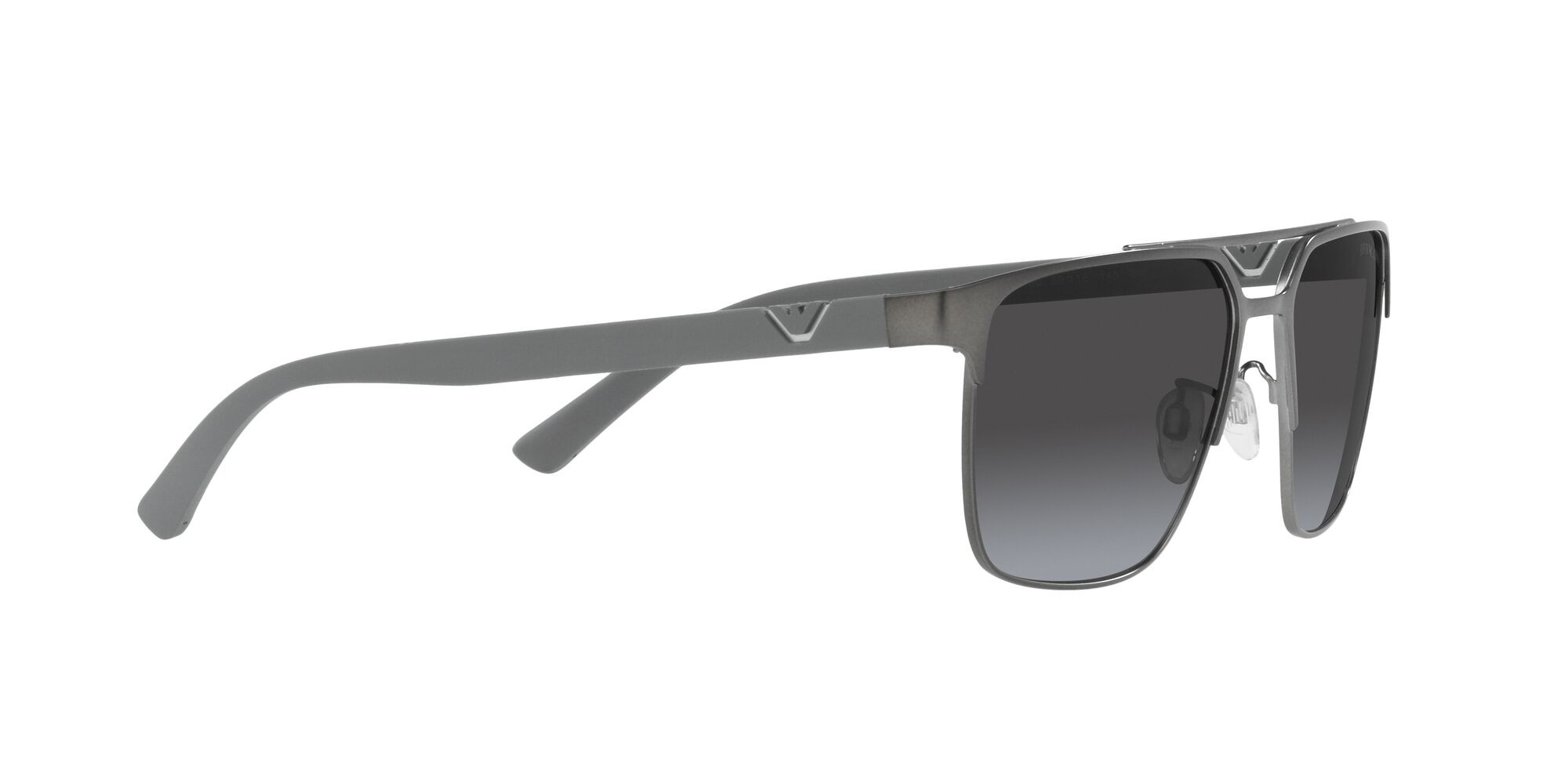 Sonnenbrillen Emporio Armani EA 2134 (30038G) farbe gunmetal opaco form quadratisch gläser grigio sfumato
