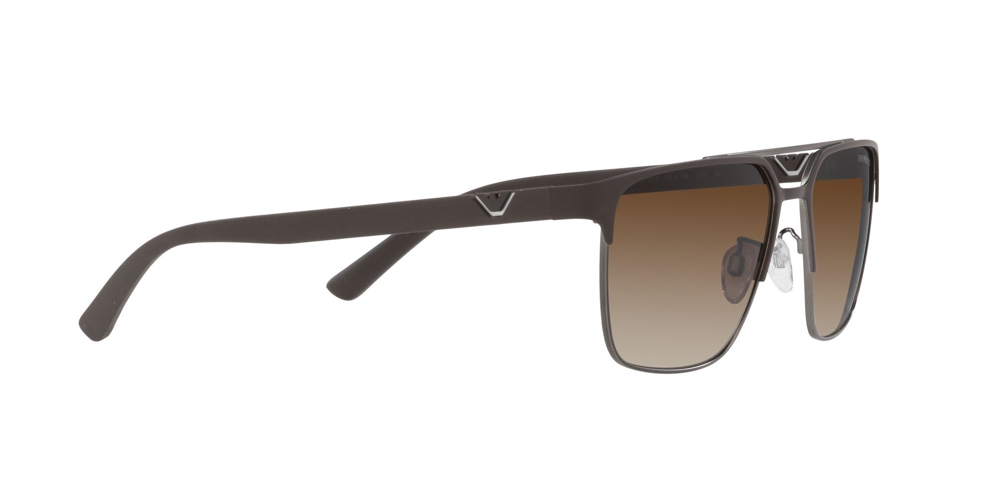 Sonnenbrillen Emporio Armani EA 2134 (316113) farbe marrone opaco/gunmetal form quadratisch gläser marrone sfumato